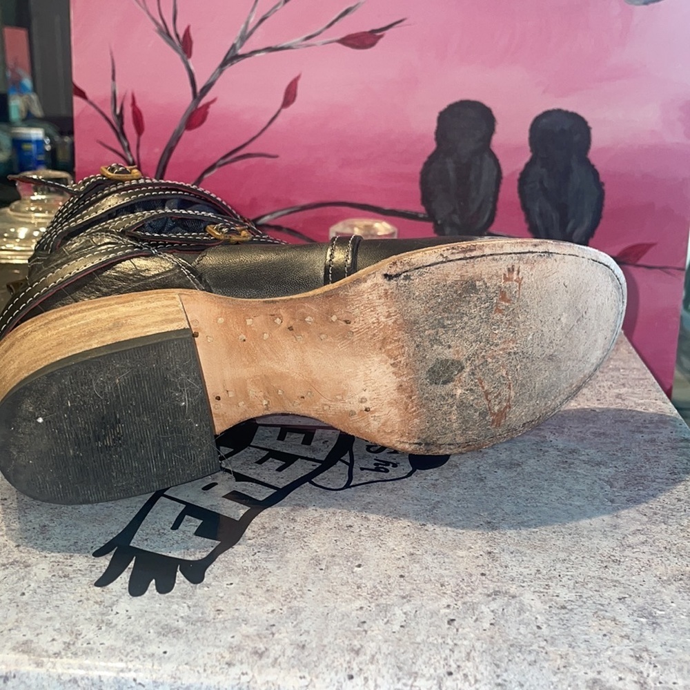 🦅 - FREEBIRD by Steven STAIR Black/Croc Size 9 - Picture 11 of 12